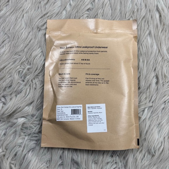 NEW - Knix Women's XL Dark Teal High Rise Brief Ultra Absorbency - Picture 3 of 7